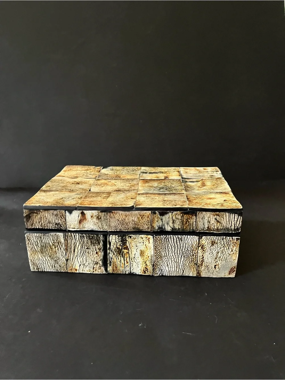 Faux horn decorative box